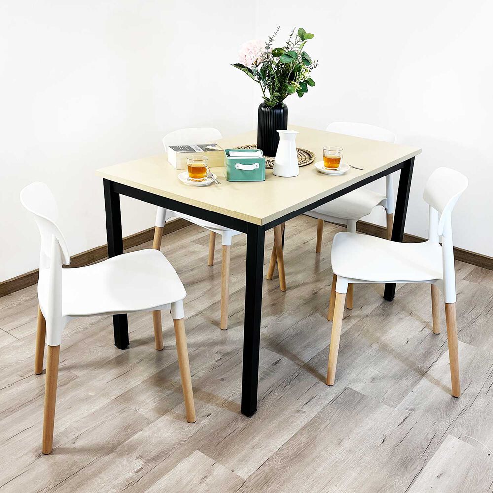 Juego De Comedor New York + 4 Sillas Lisboa Blancas image number 2.0