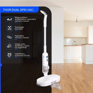 Pulidora Y Aspiradora Vertical/manual Inalambrica Thor Dual Spin Vac