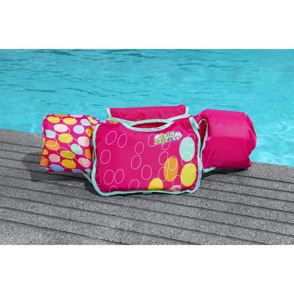 Chaleco De Natación De Tela Swim Safe Abc Aquastar Swim Pal Infantil image number 4.0