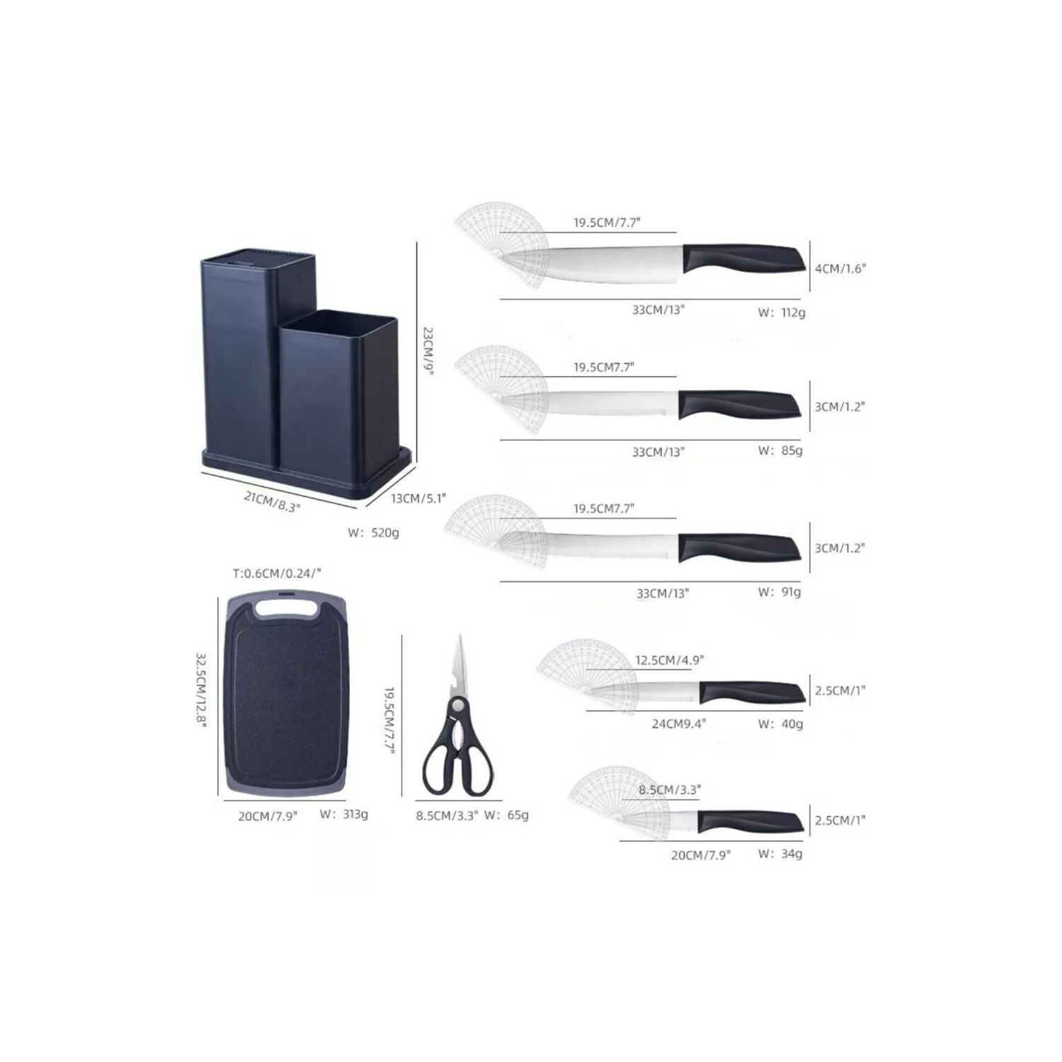 Set 19 Utensilios Cocina Silicona Acero Inoxidable Negro image number 2.0