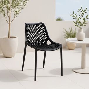 Silla De Restaurant O Terraza Exterior Air Berl&iacute;n - Negra