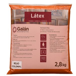Pintura En Bolsa Latex 2.8 Kilos Rojo Colonial Galan