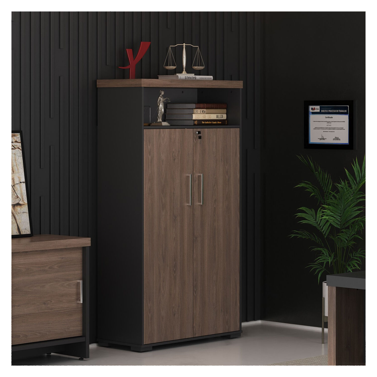 Estante Organizador Oficina Negro Con Caf&eacute; image number 4.0