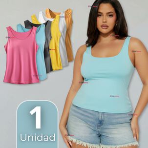 Polera Camiseta Sin Mangas Fibra De Bambú Básica Lisa Elástica Mujer Colores Surtidos Polera Camiseta Sin Mangas Fibra De Bambú Básica Lisa Elástica Mujer Colores Surtidos