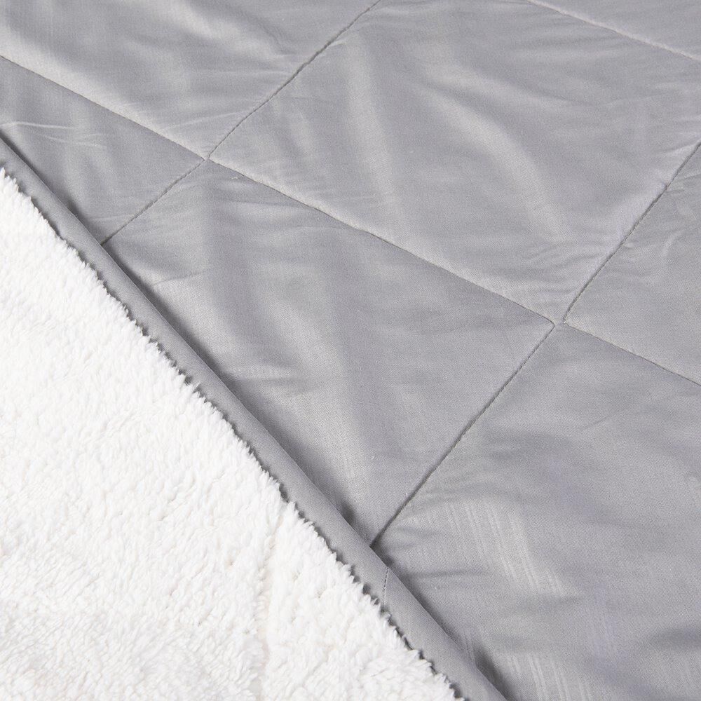 Plumon Emboss+sherpa 2 Plazas Gris image number 1.0