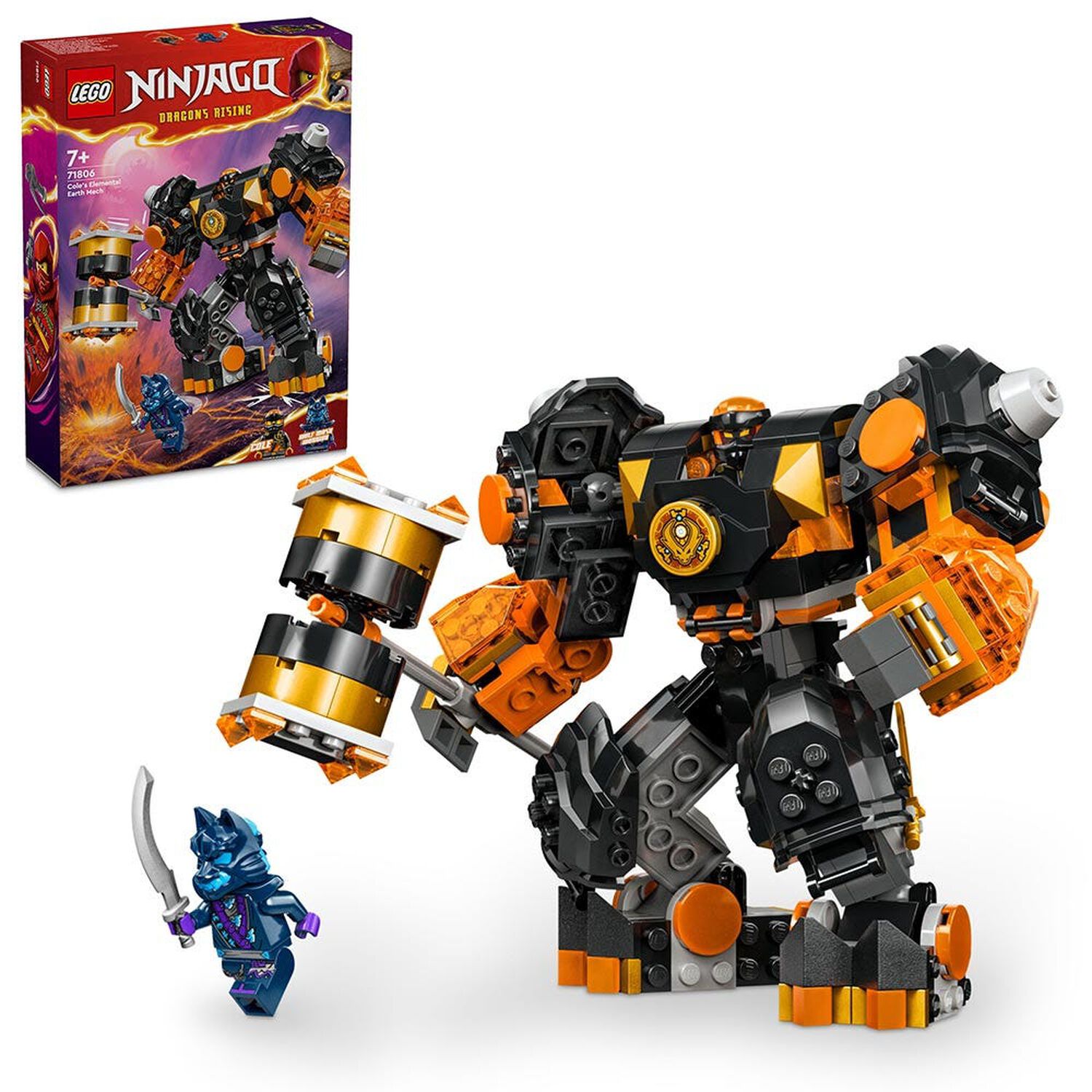 Lego Ninjago - Armadura Elemental De La Tierra De Cole - 71806 image number 0.0