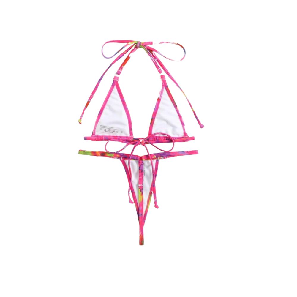 Traje Baño Bikini Micro Triángulo Con Estampado Muy Sexi image number 3.0