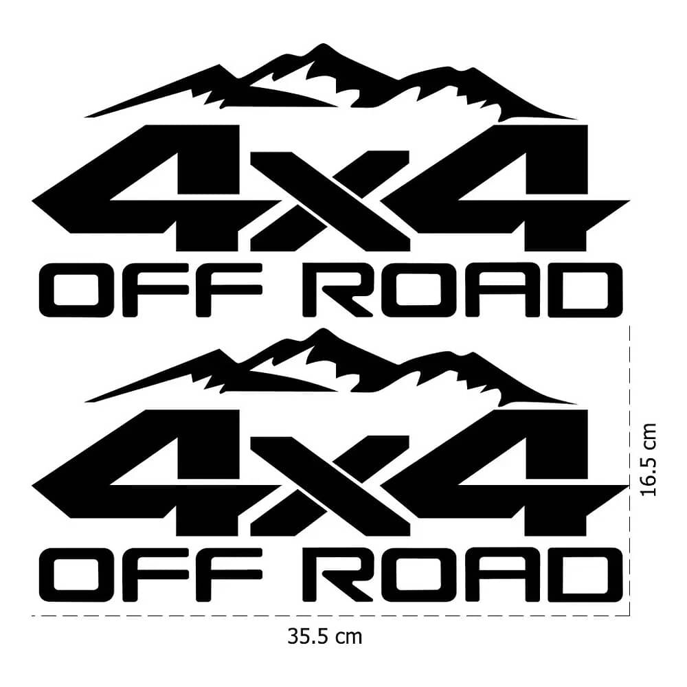 Sticker Adhesivo 4x4 Off Road Duradero Y Resistente Al Agua 2 Unidades image number 2.0