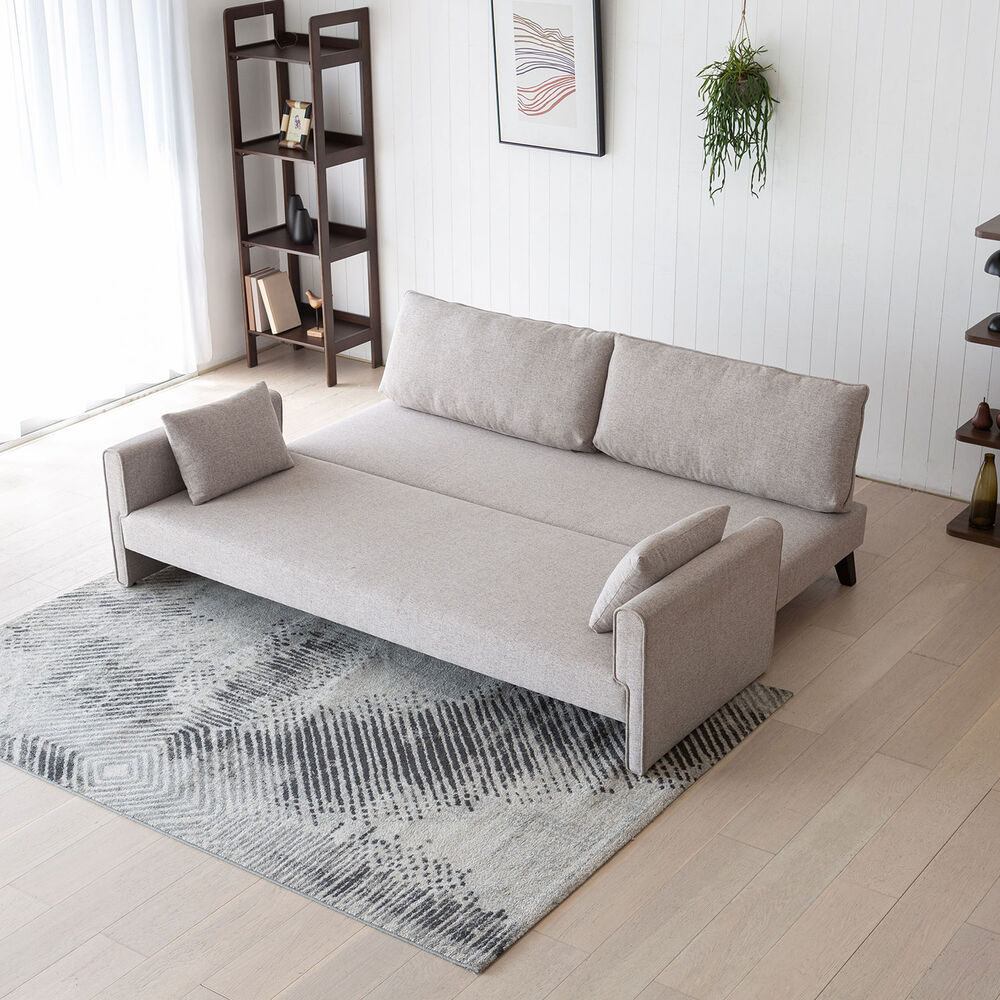 Sofá Cama Bremen Beige 3 Cuerpos image number 1.0