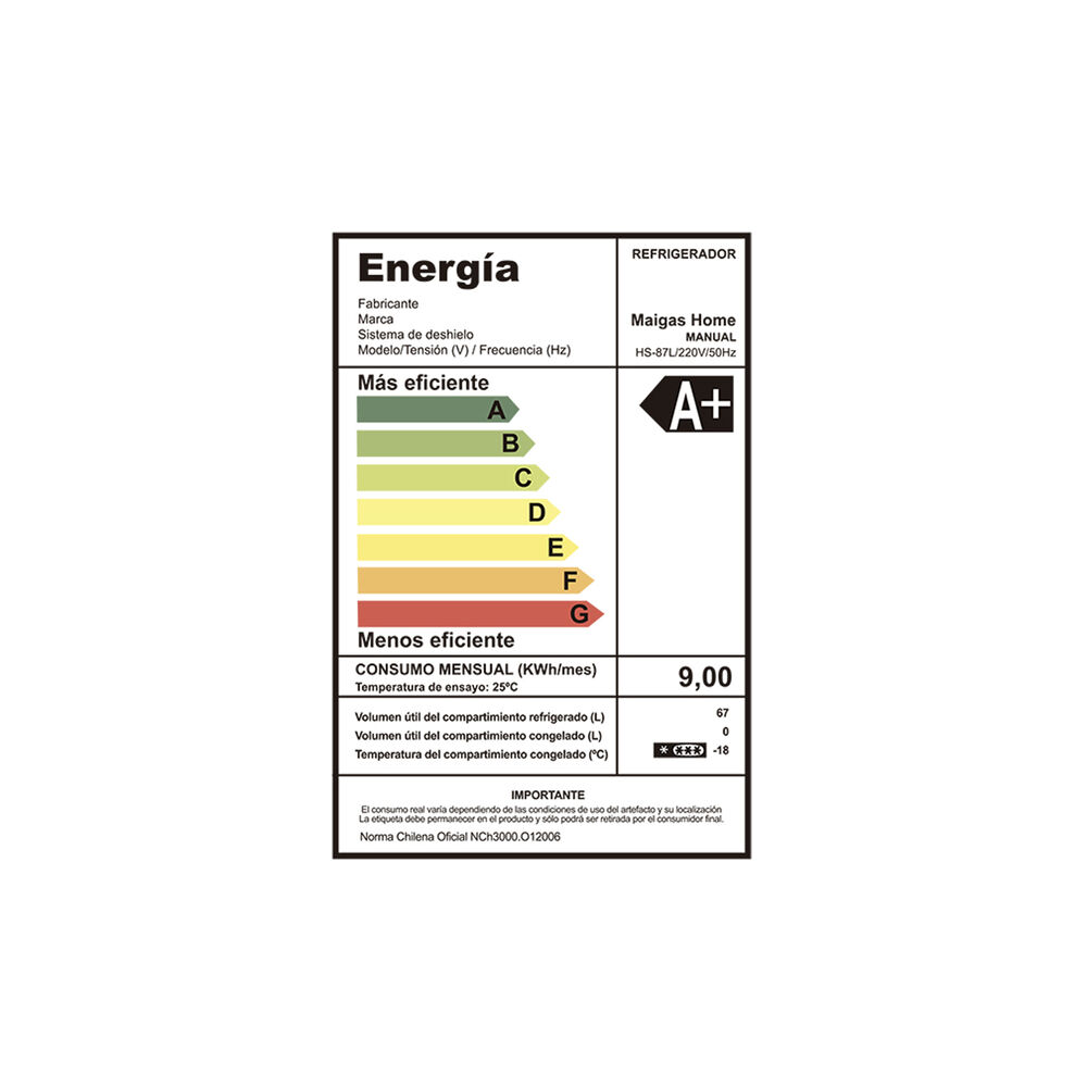 Frigobar 67 Lts Inox Hs-87l image number 2.0