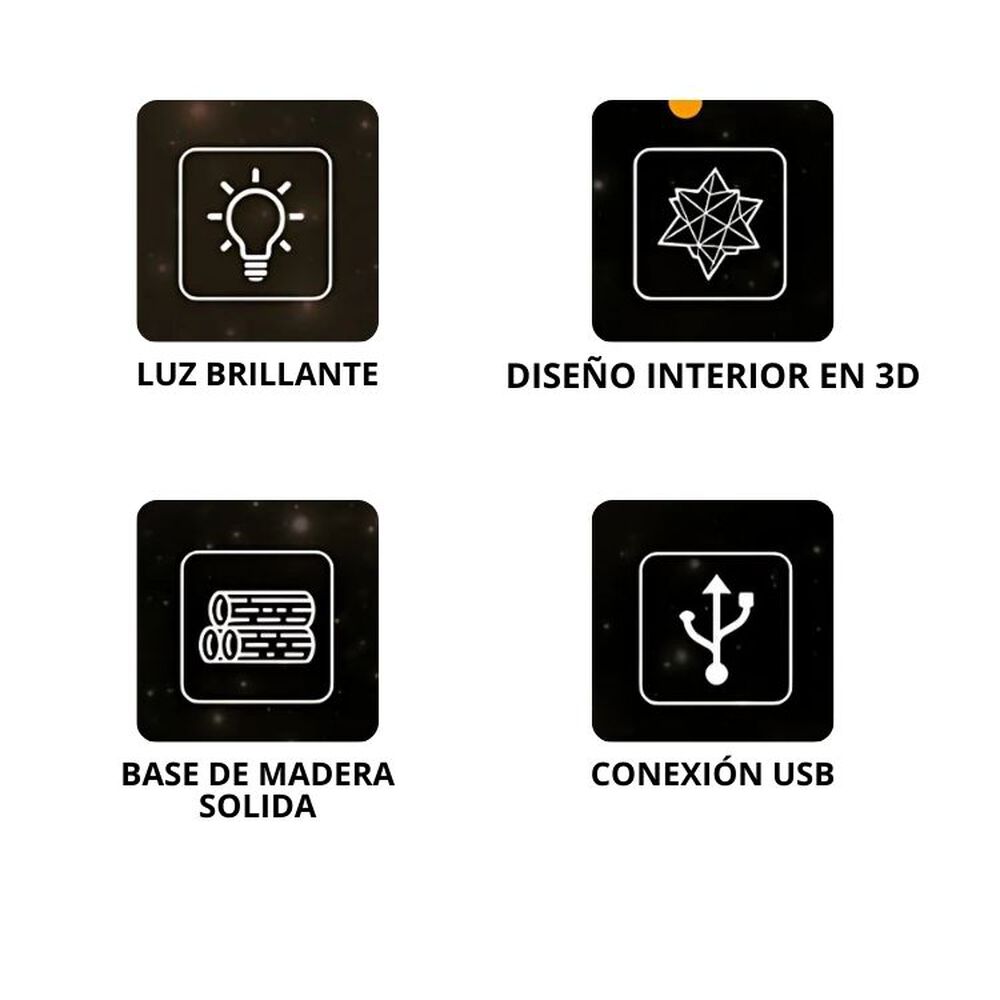 Luz Nocturna Bola De Cristal Planetario image number 4.0