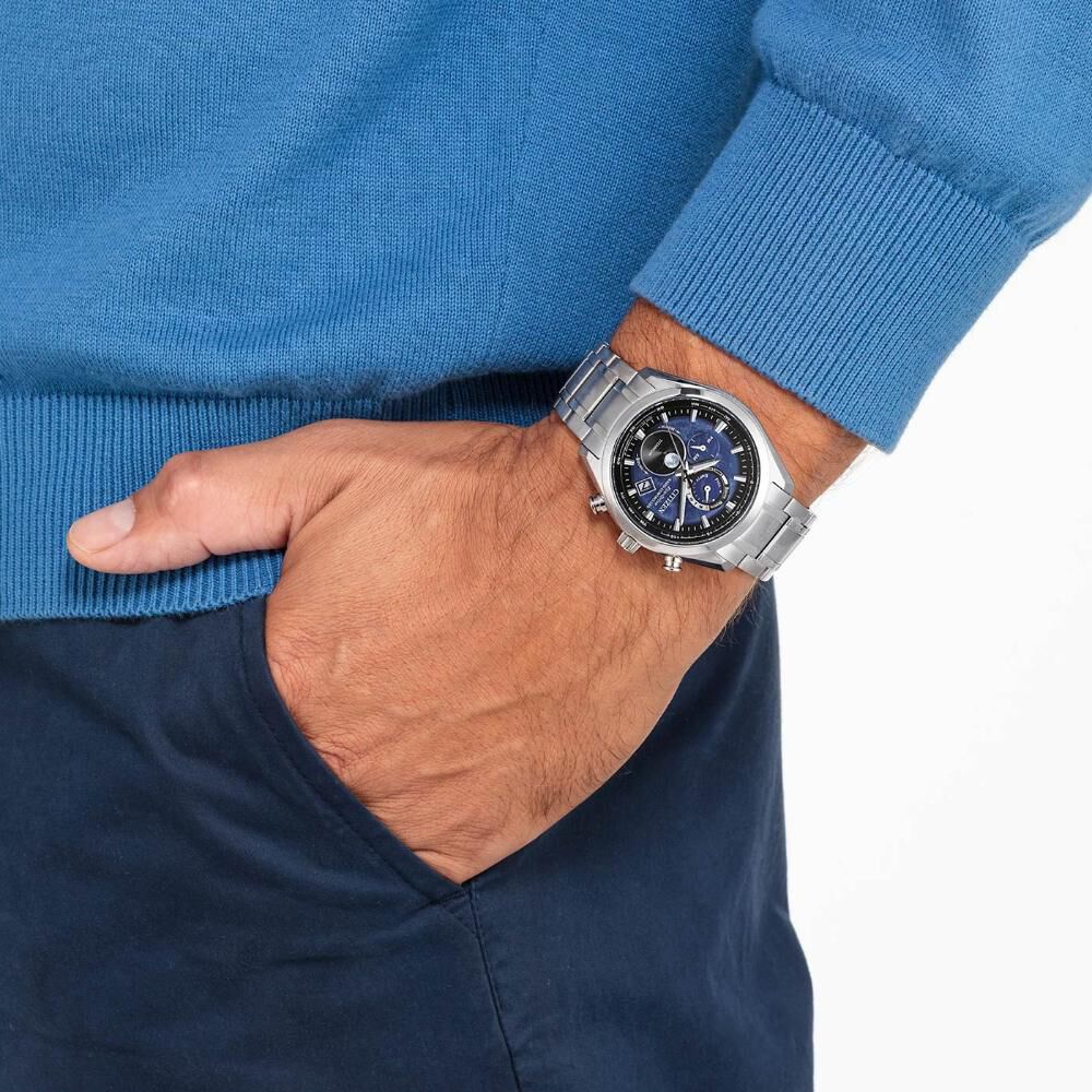 Reloj Citizen Hombre By1010-81l Eco Drive Radiocontrolado Moonphase image number 4.0