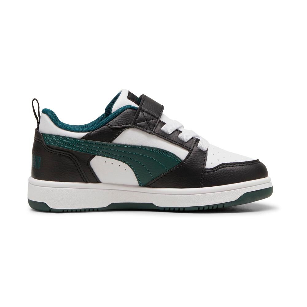 Zapatilla Infantil Unisex Puma Rebound V6 Lo Ac+ Ps Blanco image number 2.0