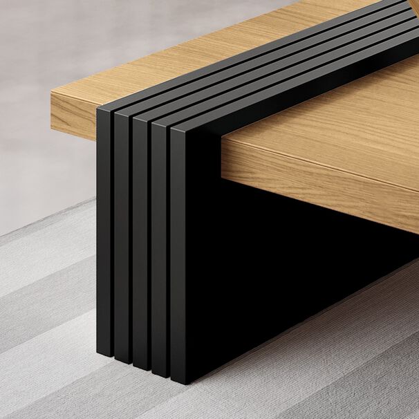 Mesa De Centro Praga Freijo-pretto 107x60x33 Cm
