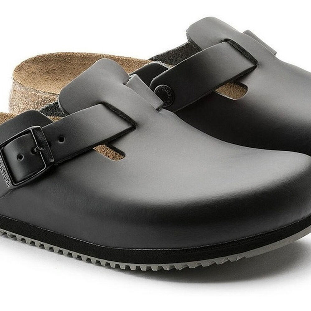 Zapato Zueco Cocina Birkenstock Boston Cuero Antideslizante image number 1.0