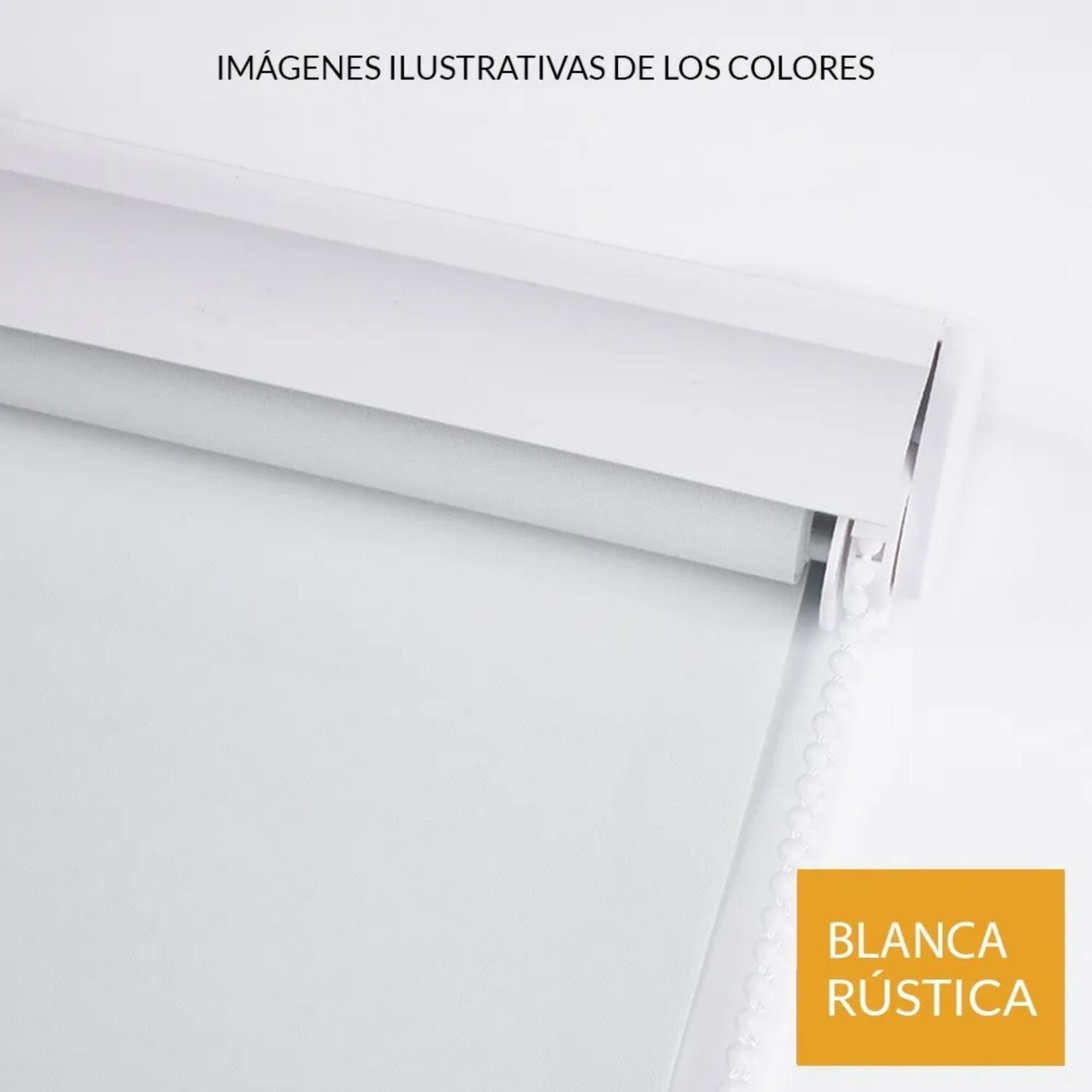 Cortina Roller Rustica Deluxe 80x160 Cm Blanco image number 1.0