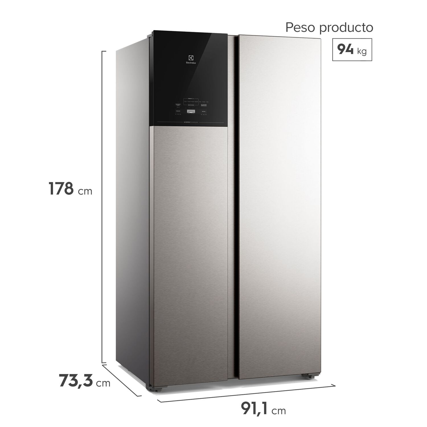 Refrigerador 624l No Frost Side By Side Inverter Es60s Inox image number 2.0
