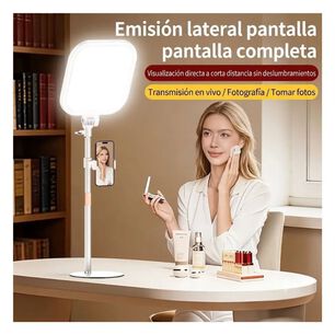 L&aacute;mpara Aro De Luz Led Cuadrada Dy-10t Streaming Belleza