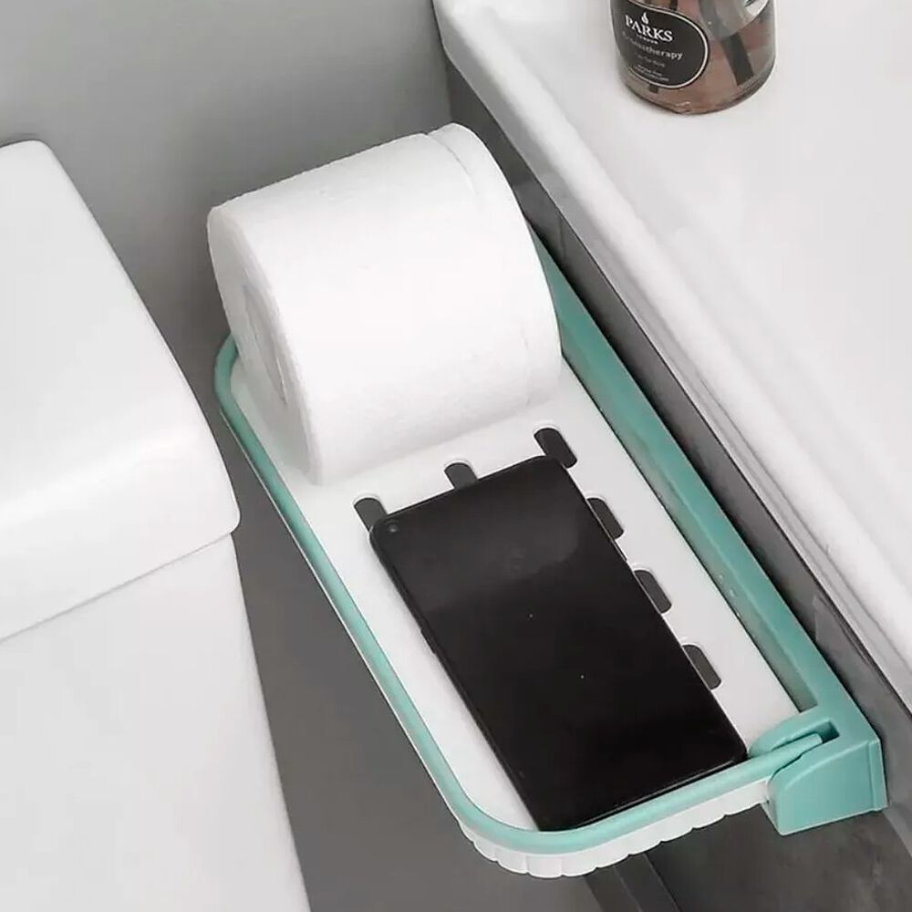 Repisa Estante De Ba&ntilde;o Plegable De Pared Cocina Toallero image number 6.0