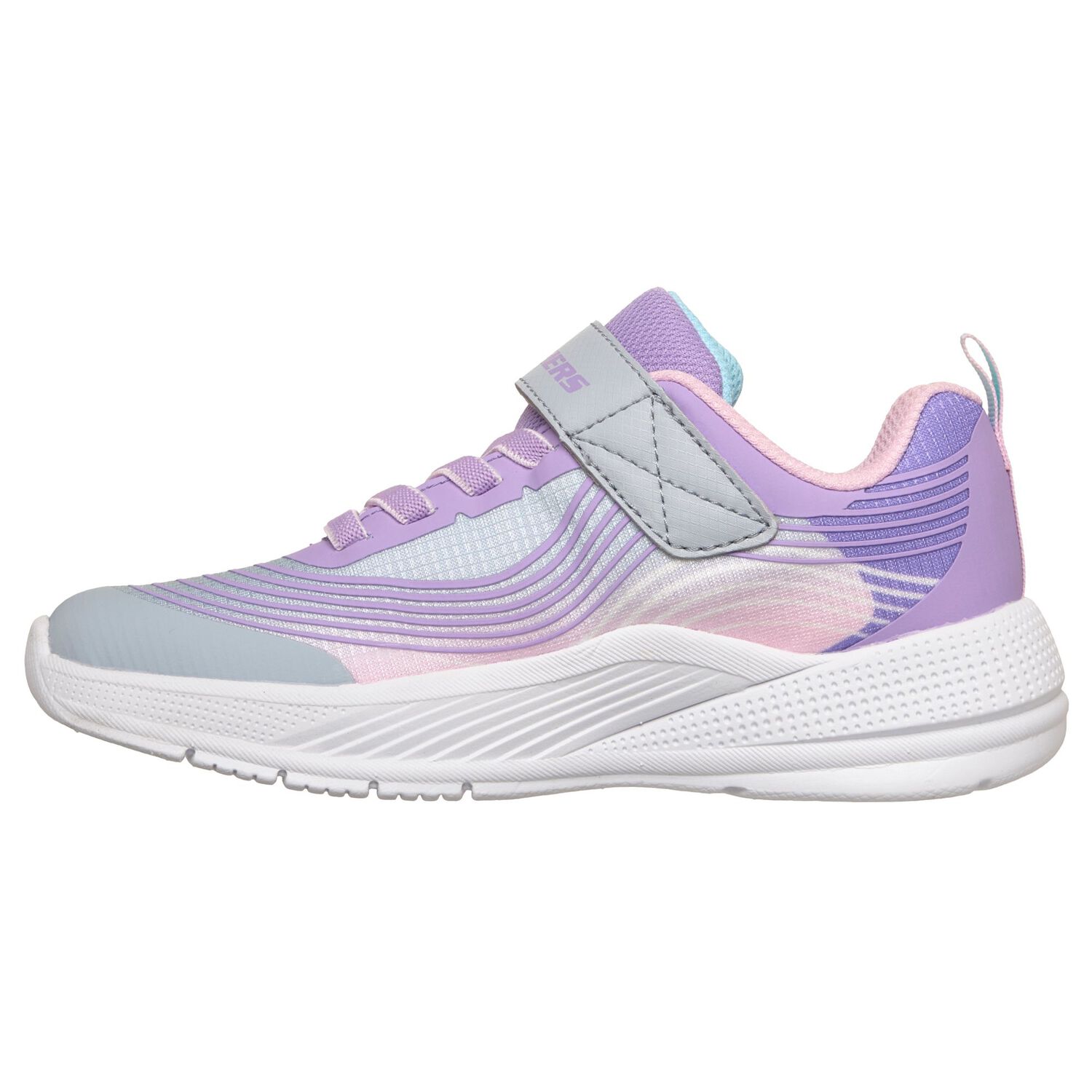 Zapatilla Skechers Microspec Advance Ni&ntilde;a Morado image number 5.0
