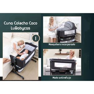 Cuna Colecho Con Mudador Y Accesorios Lubabycas Rosada