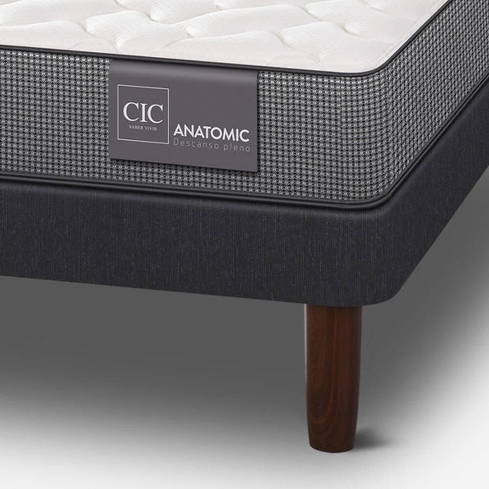 Cama Europea Cic Anatomic / 2 Plazas / Base Normal + Set De Maderas image number 2.0