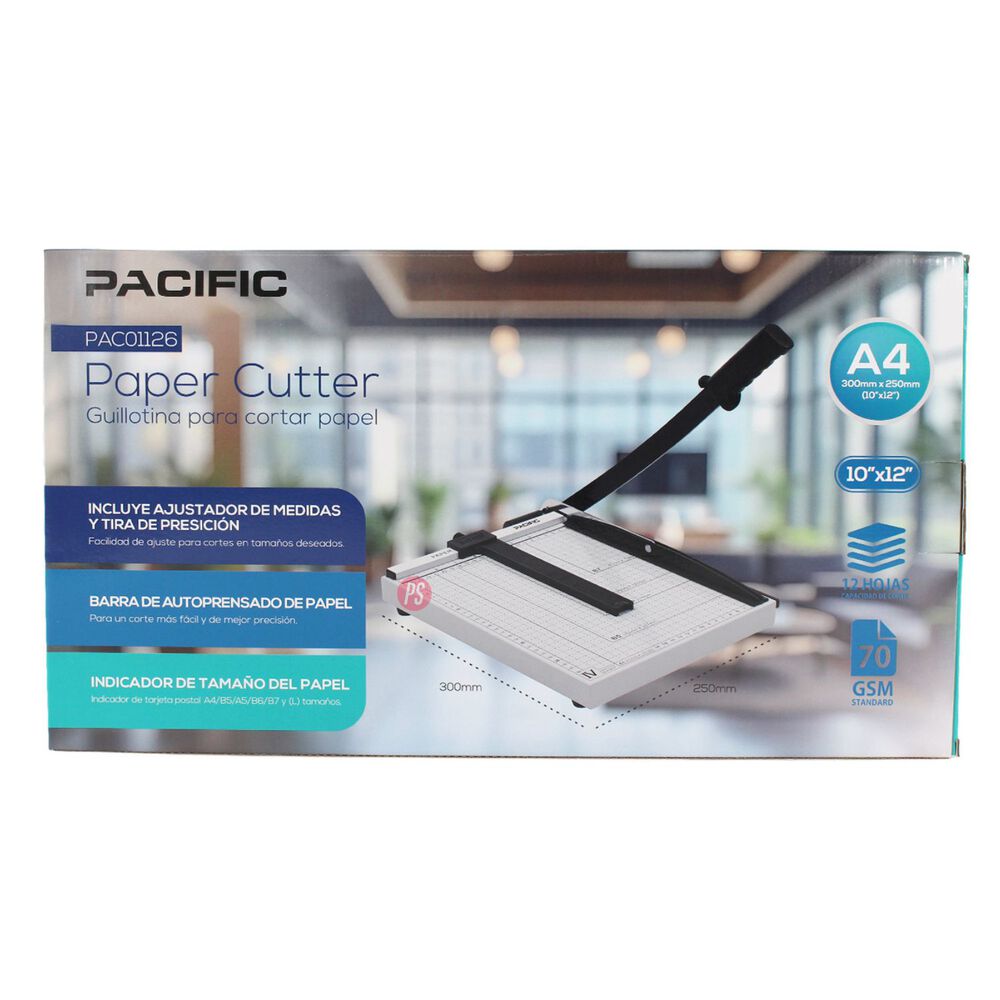 Guillotina A4 Metalica 12 Hojas Precision Profesional - Ps image number 5.0