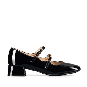 Zapatos Mary Jane Charol Negro Taco Mujer Weide Yl66