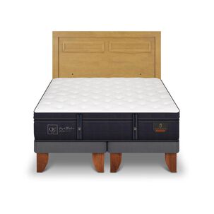 Cama Europea Cic Linea Premium / 2 Plazas / Base Dividida + Respaldo