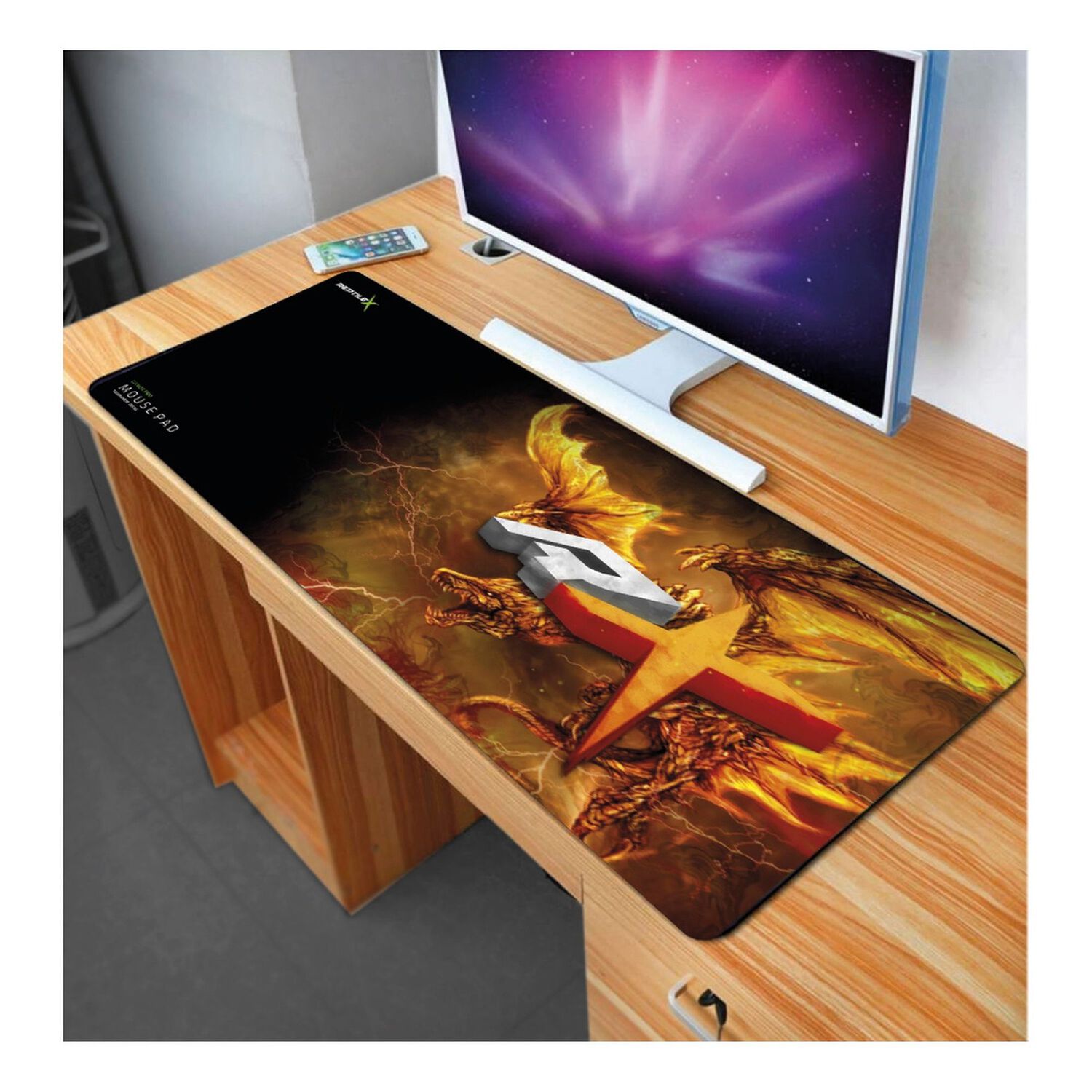 Mouse Pad Gamer 70x30cm Reptilex Orange Edition Rx0009 image number 4.0
