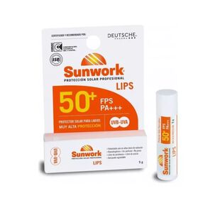 Protector Solar Para Labios Sunwork Lips 50 Fps 5g