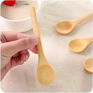 Set 6 Cucharas Bambú Reutilizable Cucharitas Pebre Dip Salsa