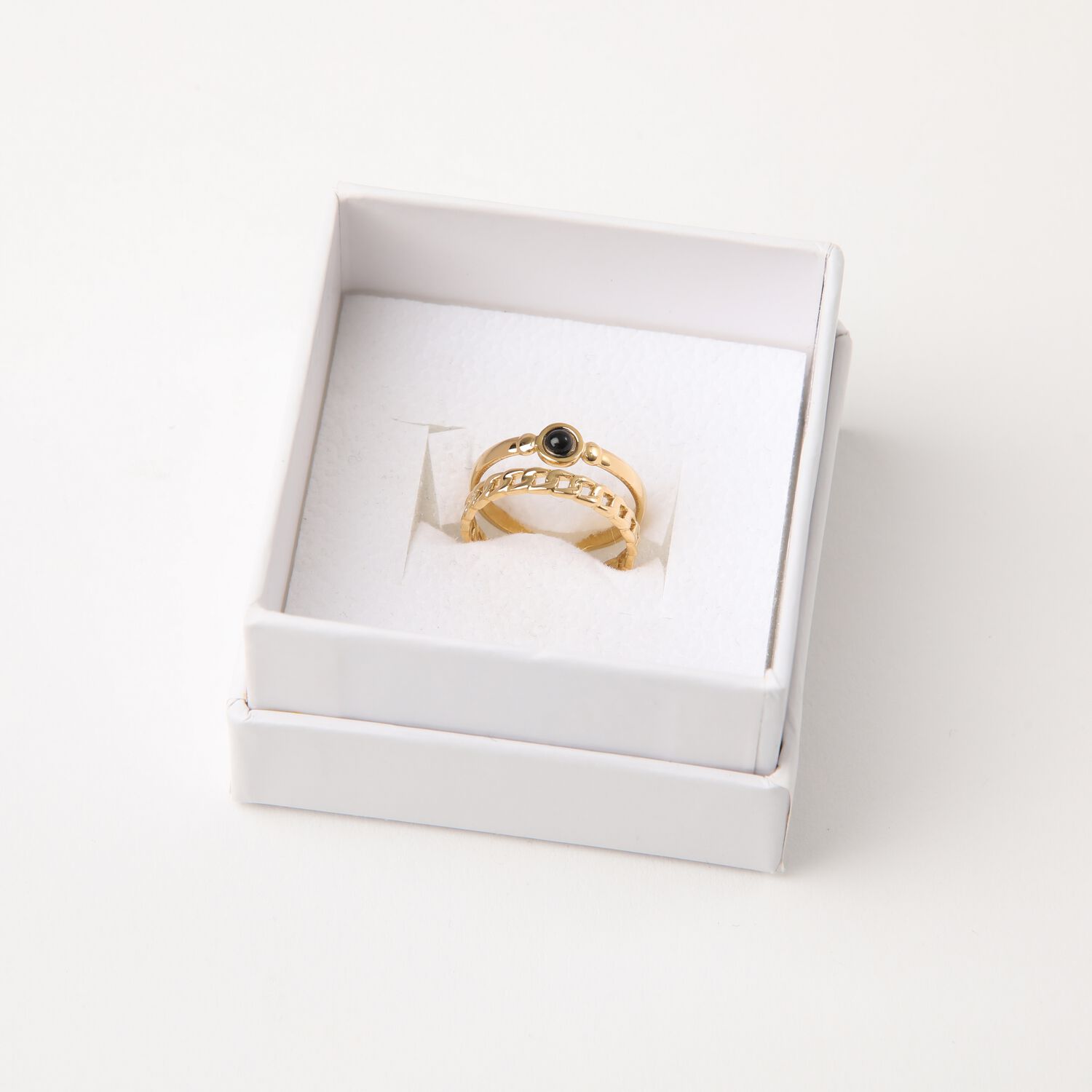 Anillo 19v69 Dorado Mujer Str132 image number 1.0