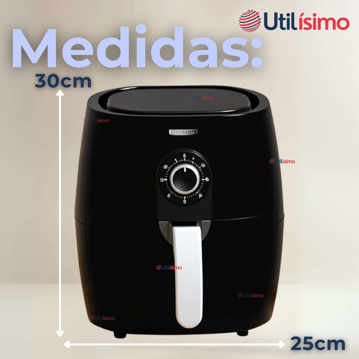Freidora De Aire Premium 5 Litros 1350w+kit De 100 Forros De Papel Desechable image number 3.0
