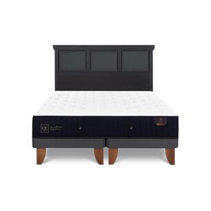 Cama Europea Cic Linea Premium / 2 Plazas / Base Dividida + Respaldo