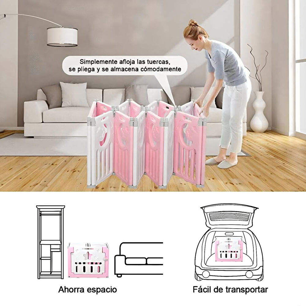 Corral De Seguridad Bebe Multiformas 8 + 2 Plegable image number 2.0