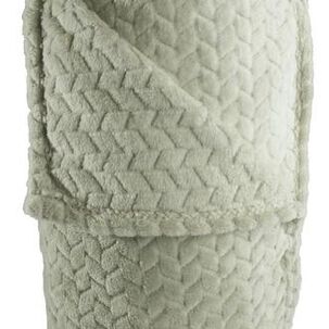 Frazada Andes Jacquard Flannel Verde 2 Plaza