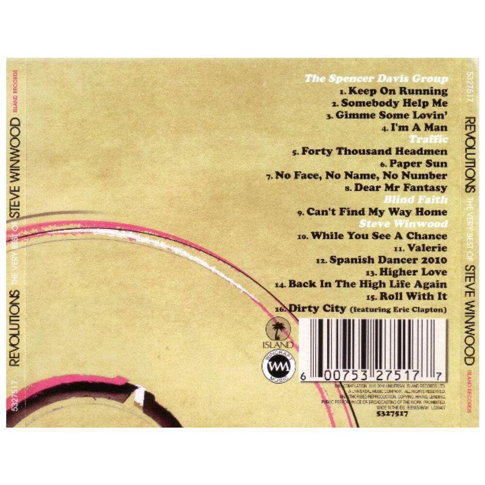 Steve Winwood - Revolutions Very Best | Cd image number 1.0