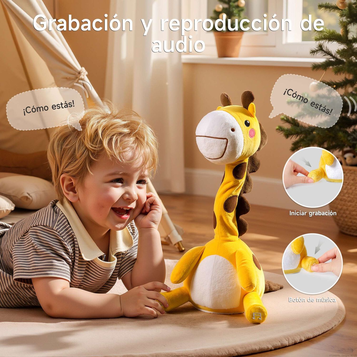 Juguete Musical Jirafa Interactiva 4 En 1 Tm295 By Lubabycas image number 4.0