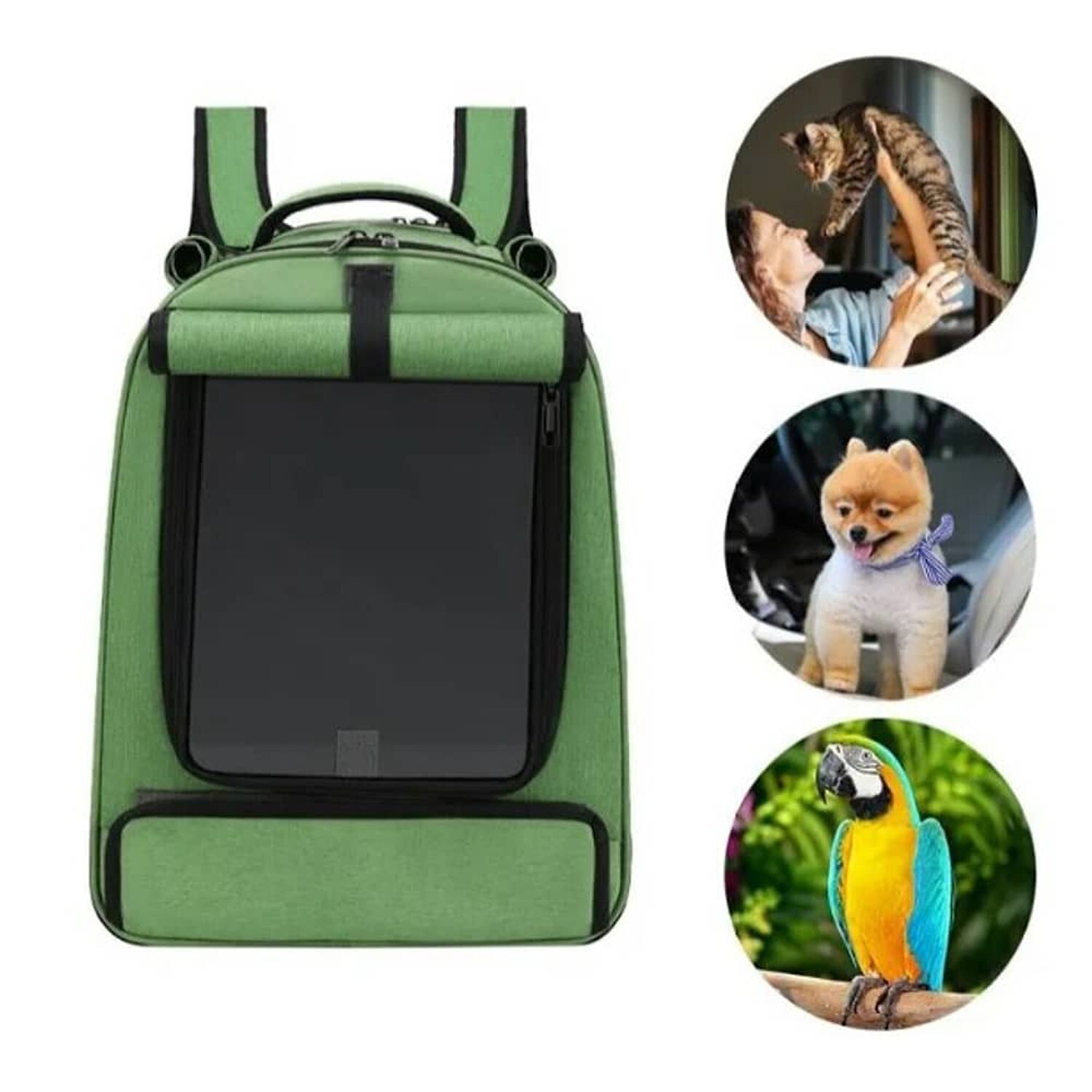 Mochila Bolso Transportes Malla Mascotas Perros Gatos Xl Beige image number 1.0