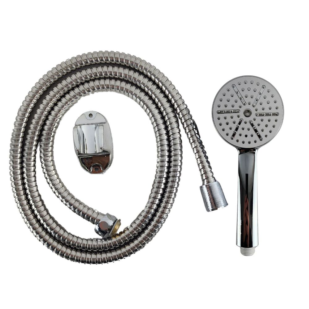 Set Ducha De Mano Cromado Manguera 150cm Accesorio Baño image number 0.0
