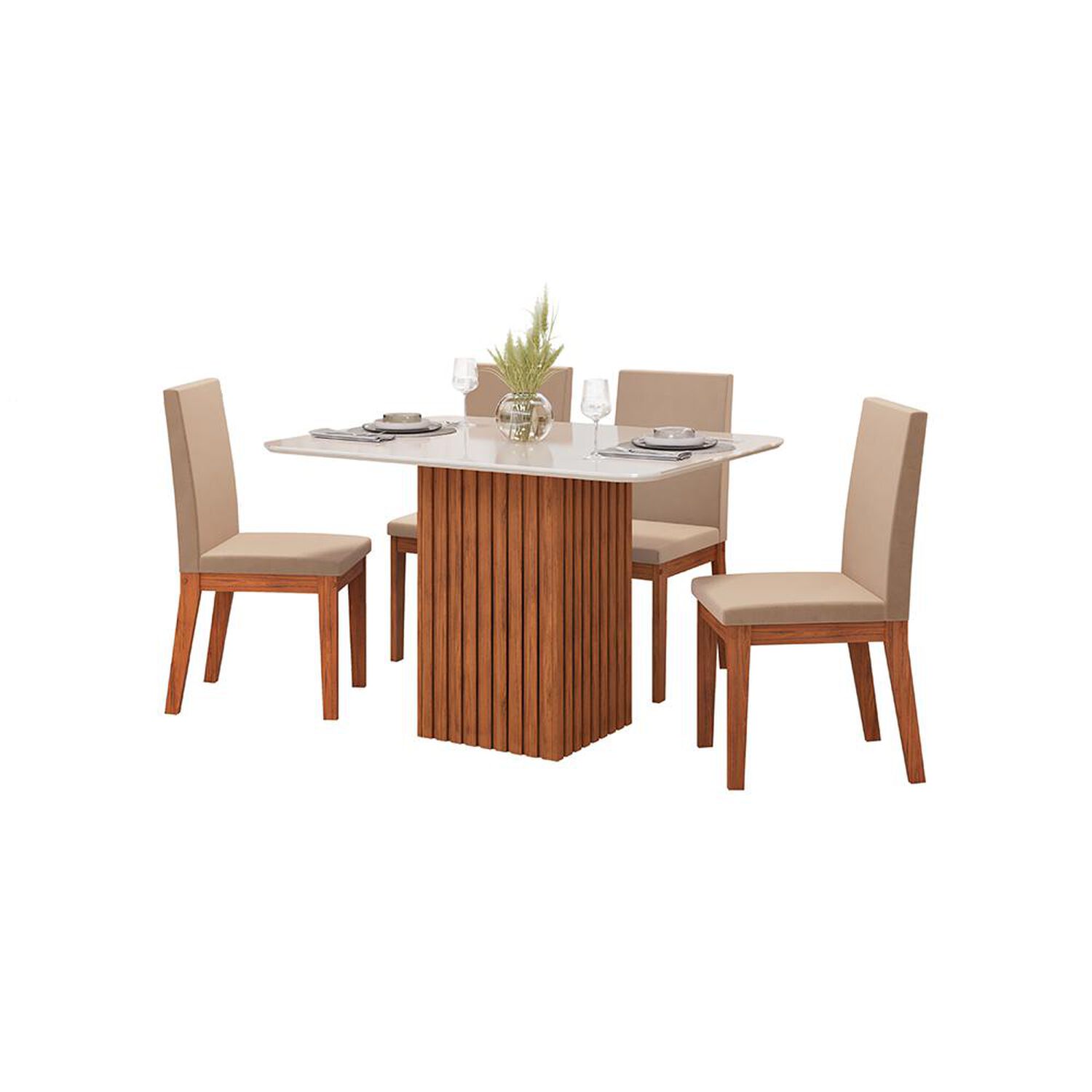 Juego De Comedor Vekkahome Canes Suzy / 4 Sillas image number 3.0