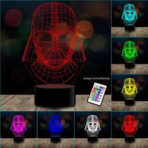Lámpara 3d Darth Vader Star Wars Acrilico Transparente