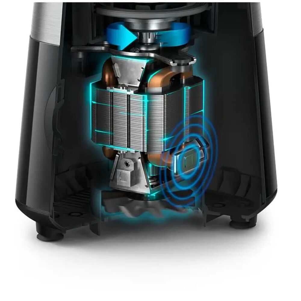 Licuadora Electrica Vaso Vidrio 2l 1200w Negro Hr2242/90 image number 4.0