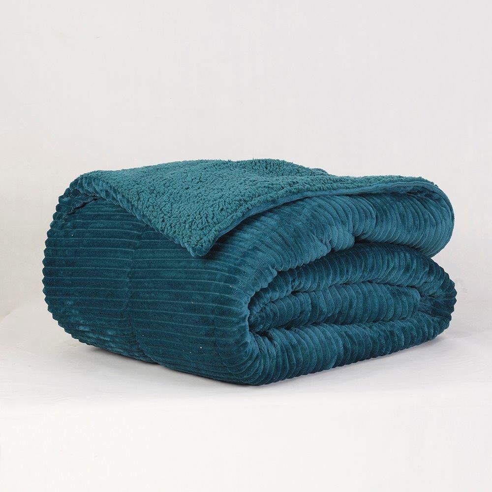 Plumon Corduroy Coral Sherpa Super King Petroleo image number 2.0