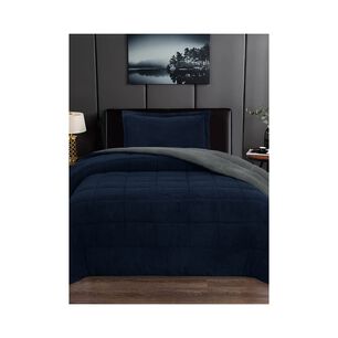 Plumon Andes Sherpa Bicolor Gris 1.5 Pl