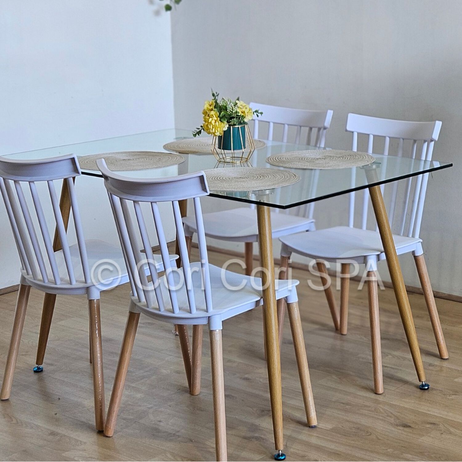 Comedor Vidrio Templado 120x80cms + 4 Sillas Windsor image number 3.0