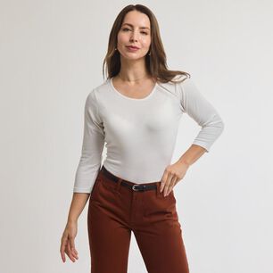 Polera Rib Manga Larga Cuello Redondo Mujer Geeps