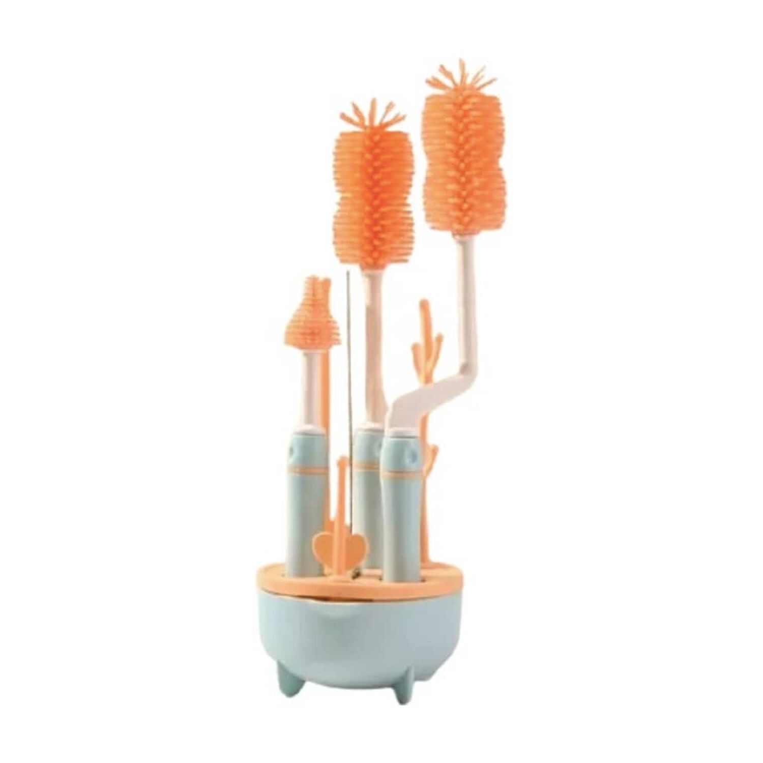 Set Cepillo De Silicona Limpiadores Mamadera Con Escurridor image number 0.0