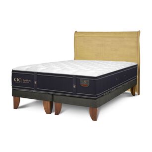 Cama Europea Cic Linea Premium / 2 Plazas / Base Dividida + Respaldo